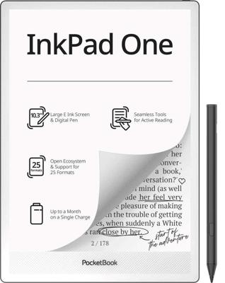 E-reader PocketBook InkPad One 1030 10,3" E-ink Mobius 32 GB Wi-Fi matzwart