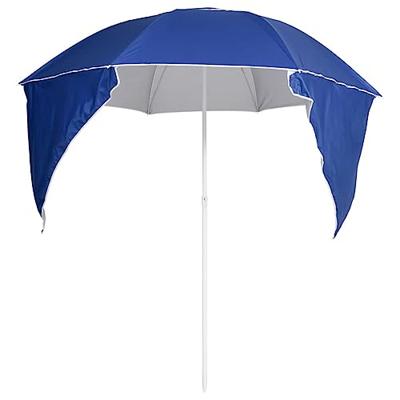 VidaXL Strandparasol met zijwanden 215 cm blauw VidaXL Strandparasol met zijwanden 215 cm blauw