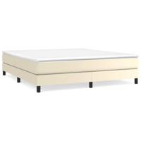 Bedframe kunstleer crèmekleurig 180x200 cm - thumbnail