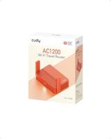 Cudy AC1200 draadloze router Fast Ethernet Oranje - thumbnail