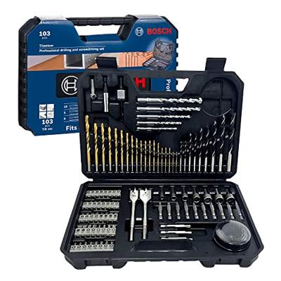 Bosch Professional 103-delige boor- en bitset (hout, steen en metaal, boor- en schroefgereedschapaccessoires) - thumbnail