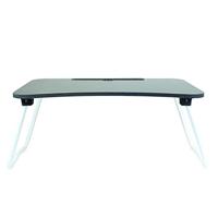 QUVIO Bedtafel voor laptop, onbijt of boek - Uitklapbaar - Zwart - thumbnail