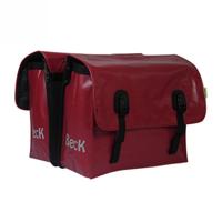 Dubbele Fietstas Classic Robijn Rood - thumbnail