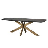 Richmond Deens Ovale Eettafel 'Cambon' 230 x 100cm, kleur Dark Coffee - thumbnail