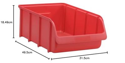 Hünersdorff 675100 Zichtbak 5 (b x h x d) 312 x 184 x 489 mm Rood 1 stuk(s) - thumbnail