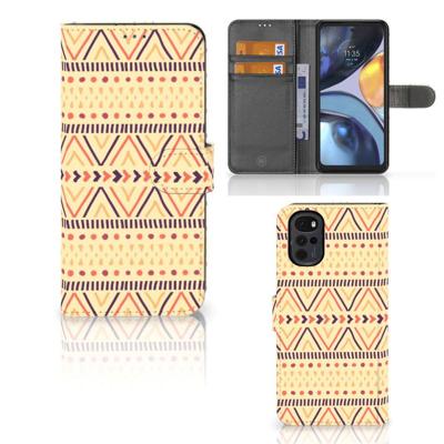 Motorola Moto G22 | Telefoon Hoesje | Aztec Yellow | Portemonnee hoesje Motorola Moto G22 | Telefoon Hoesje | Aztec Yellow | Portemonnee hoesje