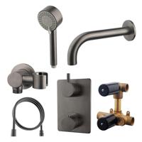 Wiesbaden Caral Badkraan Inbouw Set Gunmetal sw62490/sw454659/sw454661/sw454666/sw454671/sw4916 - thumbnail