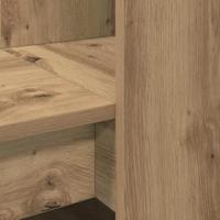 Bureau artisanaal eikenkleurig 122 x 67 x 145 cm Bewerkt hout - thumbnail