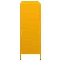 Hoge kast 101,5x39x103,5 cm staal mosterdgeel - thumbnail