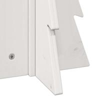 VidaXL Kerstdecoratie kerstboom 49 cm massief grenenhout wit - thumbnail