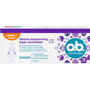O.B. Extra Protect Tampons Super 16 Stuks bij Jumbo