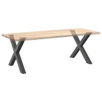 Eettafelpoten 2 st X-vormig 90x(72-73) cm staal antraciet - thumbnail