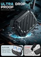 SUPCASE Hoesje voor AirPods Pro 2e/1e Generatie met Karabijnhaak & Reinigingsstaafje [MagSafe-Compatibel] [Militaire Bescherming] (UB Mag) Anti-Kras Harde Magnetische Hoes voor AirPods Pro 2/1, Zwart - thumbnail