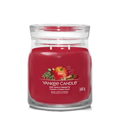 Yankee Candle red apple wreath signature medium jar