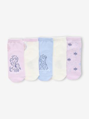 Set van 5 paar Disney® REINE DES NEIGES enkelsokken lila (poederkleur)