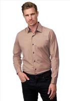 ItalianStyle - Heren Overhemd - Slim Fit Model - Beige - Modaitalia - thumbnail