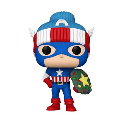Marvel Funko Pop Vinyl: Captain America (Holiday)