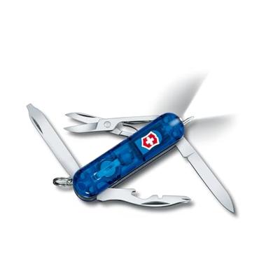 Victorinox Midnite Manager 0.6366.T2 Zwitsers zakmes Met LED-lamp Aantal functies 10 Blauw (transparant)