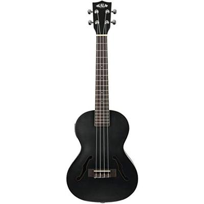 Kala Jazz Tenor Ukulele Metallic Black met soft-case - thumbnail