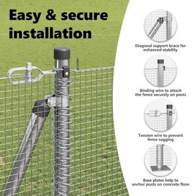 VidaXL Afrasteringspaal zilver 10 x 1,2 m (12 x 12 mm gaas) staal VidaXL Afrasteringspaal zilver 10 x 1,2 m (12 x 12 mm gaas) staal