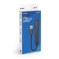 SAVIO AK-70 USB-A hub - 3 × USB-A 2.0, 1 × USB-A 3.1 GEN 1, 4-in-1, 5 Gbps - thumbnail