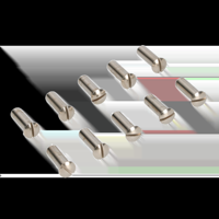 AMI Patenthuls Messing Vernikkeld M5X21 Zaagsnede Verpakt Per 10 In Zak - 900240 - thumbnail