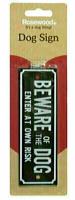 Rosewood beware of the dog waakbordje - thumbnail