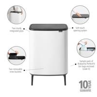 Brabantia Bo touch bin hi 2x30 liter white - thumbnail