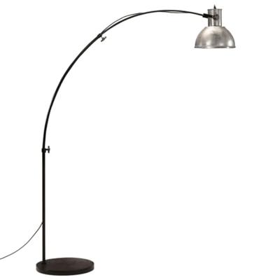 VidaXL Vloerlamp 25 w e27 150 cm vintage zilverkleurig