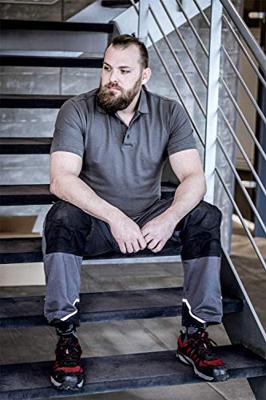 NITRAS SAFETY Nitras "motion tex light" poloshirt poloshirt gr. l grey nitras motion tex light