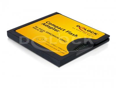 Delock Adapter Serieel [1x CompactFlash - 1x MicroSD-kaartenslot] 0 mm Meerdere kleuren