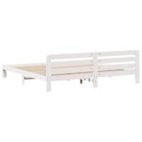 Bedframe zonder matras massief grenenhout wit 200x200 cm - thumbnail