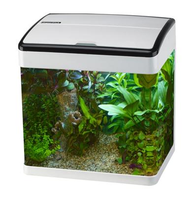 Superfish Panorama 20 Wit Aquarium - 20L LED Aqualed Verlichting, Ingebouwde Filter, Modern Design