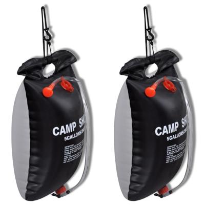 VidaXL Campingdouches 2 st solar 20 l