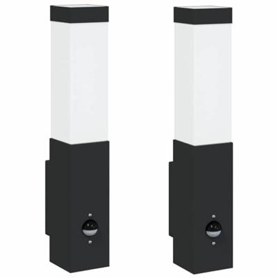 VidaXL Buiten wandlamp 2 pcs zwart 10.5 x 6 x 33 cm