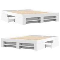 Bedframe zonder matras 160x200 cm spaanplaat wit - thumbnail