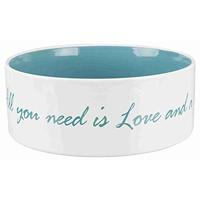 Trixie Keramische Voer/Waterbak: All you need is Love and a Pet 20 cm - thumbnail