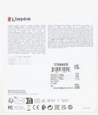 Kingston DataTraveler Kyson USB-stick Retail 64 GB Zilver DTKN/64GB USB-A 3.2 Gen 1