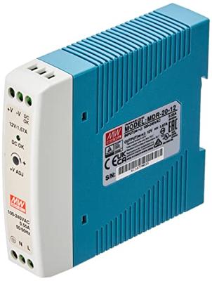 Mean Well MDR-20-12 DIN-rail netvoeding 12 V/DC 1.67 A 20 W Aantal uitgangen: 1 x Inhoud: 1 stuk(s)