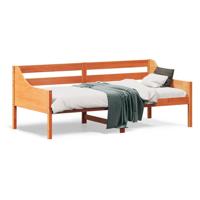 Slaapbank zonder matras 90x190 cm massief grenenhout wasbruin - thumbnail