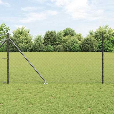 VidaXL Afrasteringspaal grijs 10 x 1,2 m (36 mm gaas) staal en pvc
