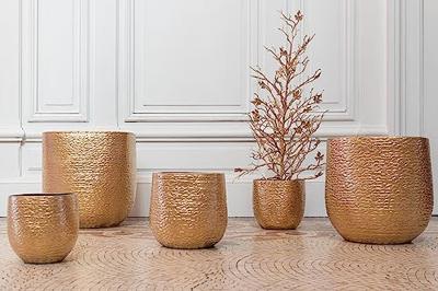 J-Line bloempot Audrey - keramiek - goud - small - Ø 20 cm J-Line bloempot Audrey - keramiek - goud - small - Ø 20 cm