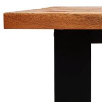 Eettafel met natuurlijke rand 160x80x75 cm massief acaciahout - thumbnail