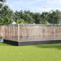 Volière met verlengstuk 832x414x212 m staal zilverkleurig - thumbnail