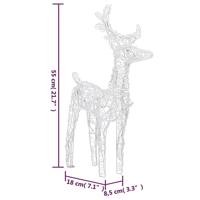 VidaXL Kerstrendieren 2 st 80 led&apos;s acryl koudwit - thumbnail