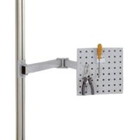 Manuflex ZB8232.9006 Gereedschap draagplaat voor CANTOLAB en aluminium, BxH 305 x 305 mm, met dubbel scharnier zwenkarm - thumbnail