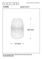 Lucide FLORES - Tafellamp - Ø 14,1 cm - 1xE14 - Wit - thumbnail