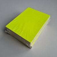 Prijskaart blanco fluor geel 12x16cm 100 - thumbnail