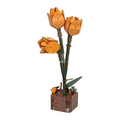 Houten 3D Bouwpakket Tulpen - 60dlg.