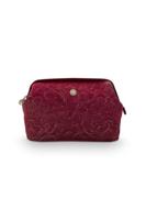 Pip Studio Pip Cosmetic Purse Extra Large Velvet Quiltey Days Red 30x20.7x13.8cm - thumbnail